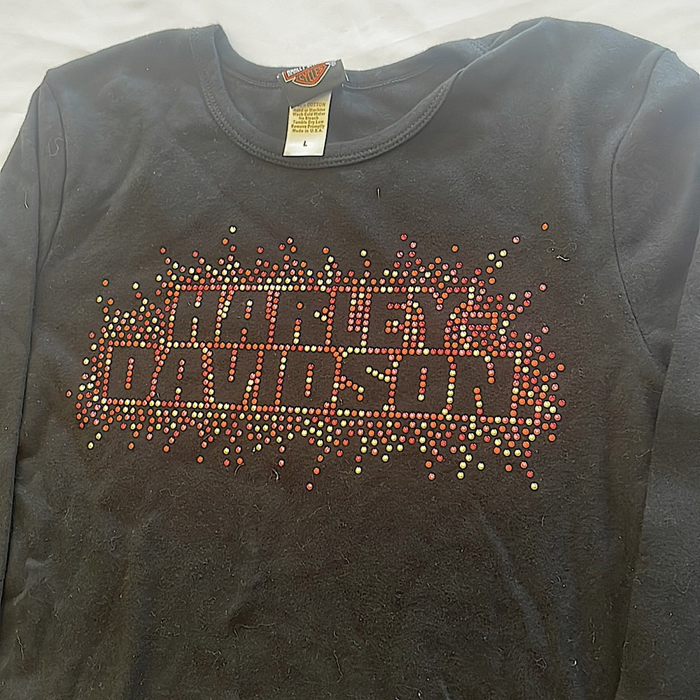 Harley Davidson Gateway to the West St Louis, Mo. Sz Large Black Long Sleeve!!!!